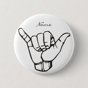 Macaron Rond 5 Cm Hawaï Shaka Brah Wave Thunder_Cove