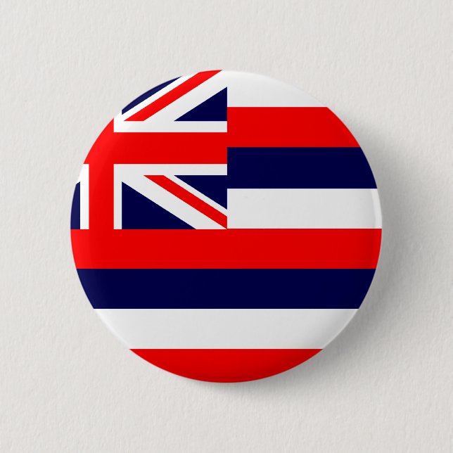 MACARON ROND 5 CM HAWAII / DRAPEAU HAWAIIEN (Devant)