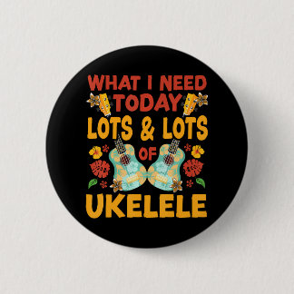 Macaron Rond 5 Cm Hawaiian Ukulele Uke Ce dont j'ai besoin aujourd'h