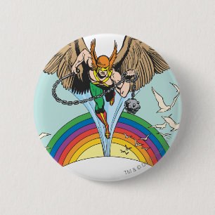 Macaron Rond 5 Cm Hawkman survole le ciel