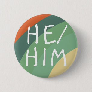 Macaron Rond 5 Cm HE/HIM Pronounounounounounours arc-en-ciel rayures