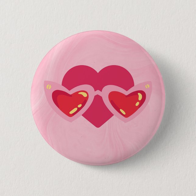 Macaron Rond 5 Cm Heart (Devant)