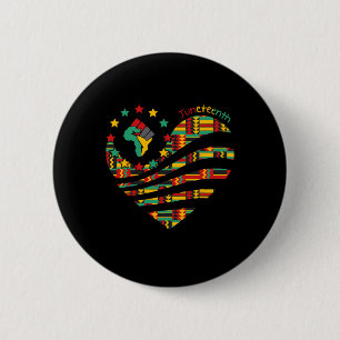 Macaron Rond 5 Cm Heart Black History Afro American African Freedom
