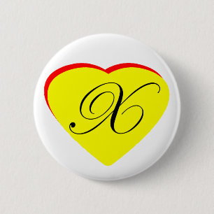Macaron Rond 5 Cm Heart jaune rouge X Faire-part de mariage Le MUSÉE