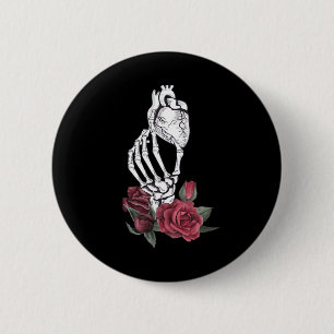 Macaron Rond 5 Cm Heart The Skeleton's Hand Classic