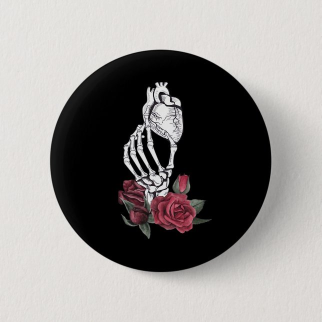 Macaron Rond 5 Cm Heart The Skeleton's Hand Classic (Devant)