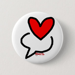 Macaron Rond 5 Cm &hearts. Bouton de bulle