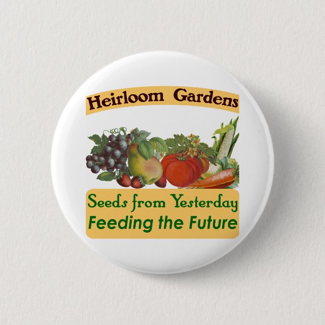Macaron Rond 5 Cm Heirloom Gardens Green Dire (Devant)