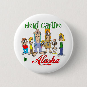 Macaron Rond 5 Cm Held Captive en Alaska