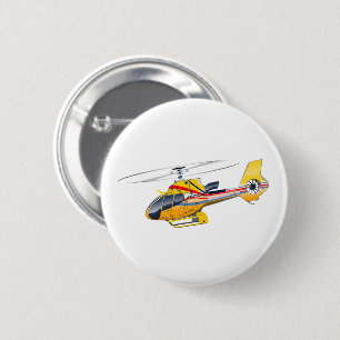 Macaron Rond 5 Cm Hélicoptère de dessin