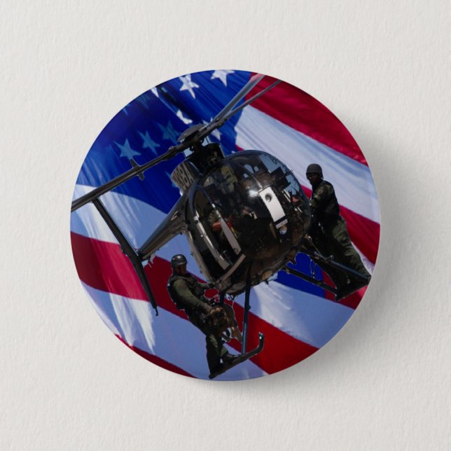 Macaron Rond 5 Cm Hélicoptère noir (Devant)