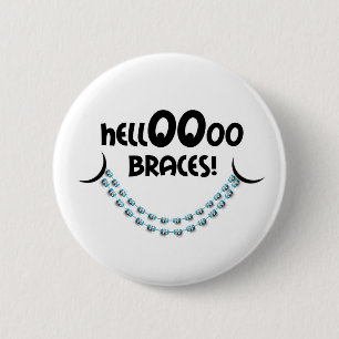 Macaron Rond 5 Cm Hello Braces Blue