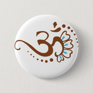 Macaron Rond 5 Cm Henné floral OM