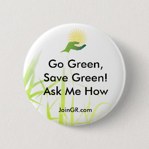 Macaron Rond 5 Cm herbe, GR_ICONO_LOGO, JoinGR.com, devenez écolo,