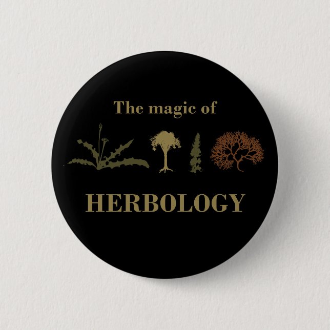 Macaron Rond 5 Cm Herbologie herboriste herboriste (Devant)