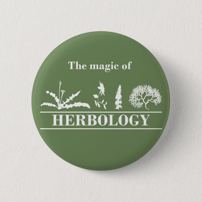 Macaron Rond 5 Cm Herbologie herboriste herboriste (Devant)