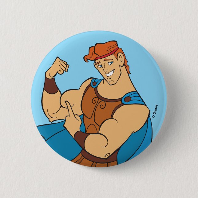 Macaron Rond 5 Cm Hercules Bicep Flex Button (Devant)
