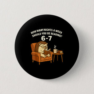 Macaron Rond 5 Cm Hérisson Drôle Lisant Livre 67 Six Sept Meme
