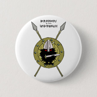 Macaron Rond 5 Cm Hérisson Viking sur le bouclier