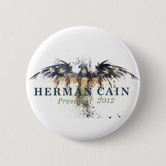 Macaron Rond 5 Cm Herman Caïn pour le président