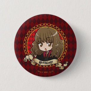 Macaron Rond 5 Cm Hermione Granger en anime