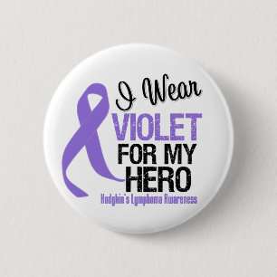 Macaron Rond 5 Cm Hero Violet Ruban Hodgkins Lymphoma