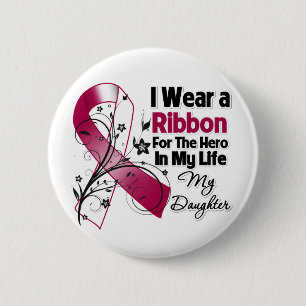 Macaron Rond 5 Cm Héros de fille dans mon Cancer de cou de tête de
