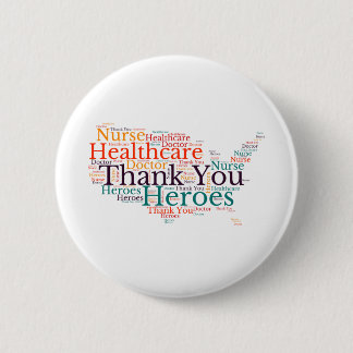 Macaron Rond 5 Cm Héros de la santé du Merci