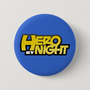 Macaron Rond 5 Cm Héros par le bouton de logo de nuit