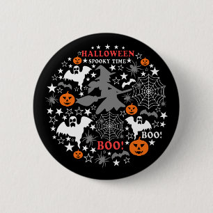Macaron Rond 5 Cm Heure Éffrayante Halloween