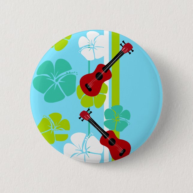 Macaron Rond 5 Cm Heure Ukulele ! (Devant)