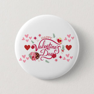 Macaron Rond 5 Cm Heureuse Sainte-Valentin