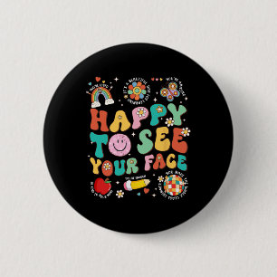 Macaron Rond 5 Cm Heureux de voir votre visage Enseignants Élèves Ck