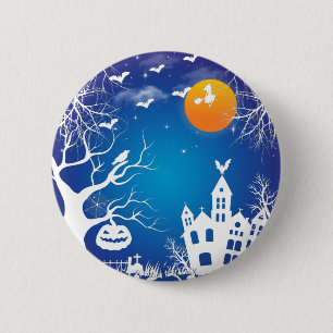 Macaron Rond 5 Cm heureux halloween sorcières citrouilles hantée mai
