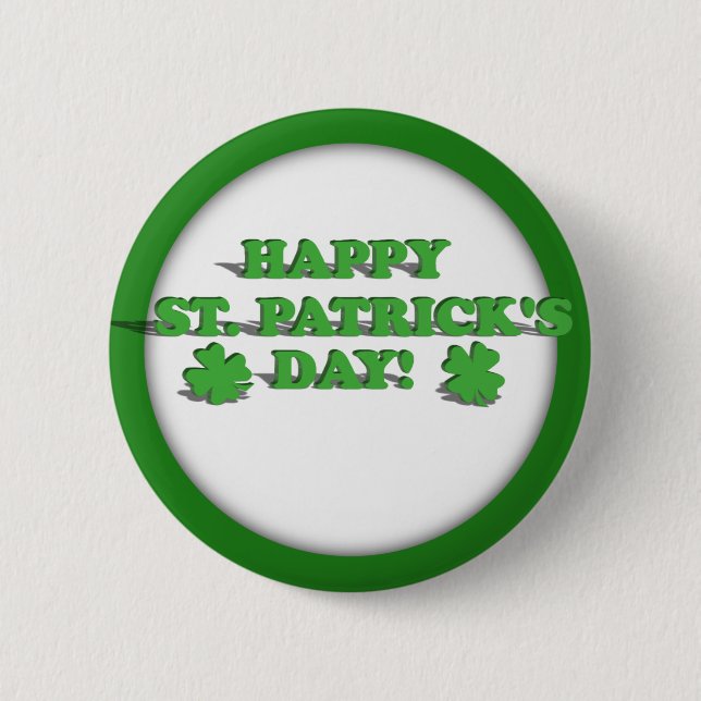 MACARON ROND 5 CM HEUREUX JOUR DE LA SAINT PATRICK (Devant)
