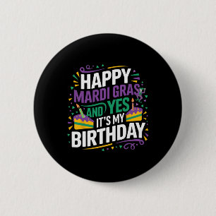 Macaron Rond 5 Cm Heureux Mardi Gras Oui Mon anniversaire Anniversai
