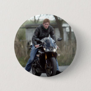 Macaron Rond 5 Cm HH Prince Harry moto