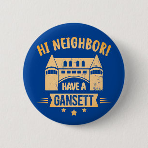 Macaron Rond 5 Cm Hi Neighbours Avoir Un Gansett Narragansett ville 
