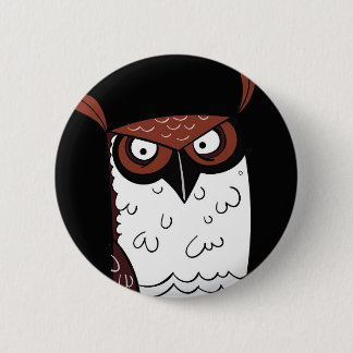 Macaron Rond 5 Cm Hibou