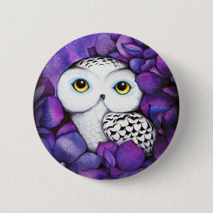 Macaron Rond 5 Cm Hibou de Milou
