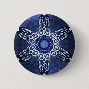 Macaron Rond 5 Cm Hiboux d'indigo