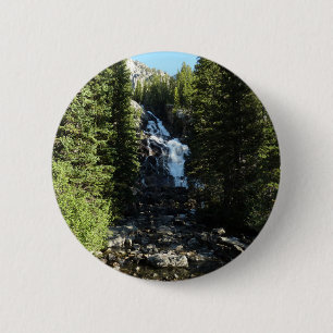 Macaron Rond 5 Cm Hidden Falls dans le parc national du Grand Teton