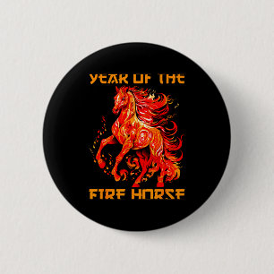 Macaron Rond 5 Cm Hilarant cheval lunaire année de feu yea nouveau c