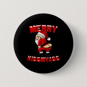 Macaron Rond 5 Cm Hilaried Joyeux Kissmy Noël Père Noël