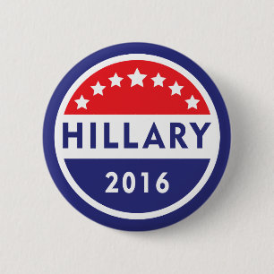 Macaron Rond 5 Cm Hillary Clinton 16 Bouton