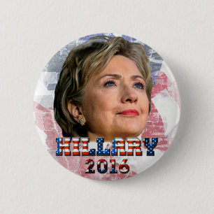Macaron Rond 5 Cm Hillary Clinton 2016