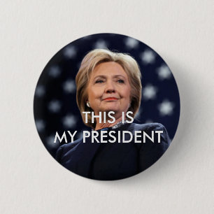 Macaron Rond 5 Cm Hillary Clinton - c'est mon Président Button