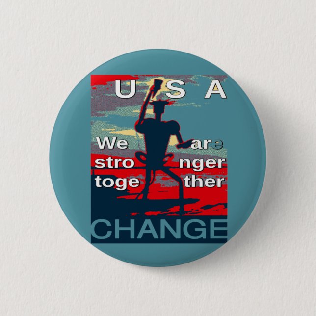 Macaron Rond 5 Cm Hillary Clinton latest campaign slogan for 2016 (Devant)