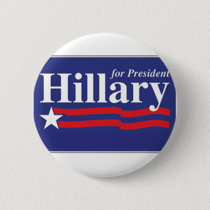 Macaron Rond 5 Cm Hillary Clinton pour le Pin de président 2016