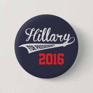 Macaron Rond 5 Cm Hillary Clinton pour le président